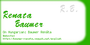 renata baumer business card