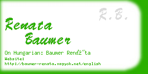 renata baumer business card